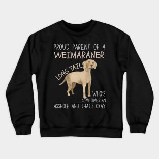 Weimaraner Long Tail Dog Pet Lover Crewneck Sweatshirt